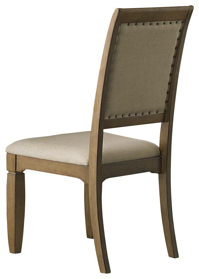 Liberty Furniture Town & Country Upholstered Side Chair in Sand, Light Wood (Set