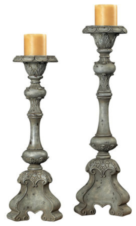 Sterling Industries 93-9145 Florentine Carved Candle Sticks