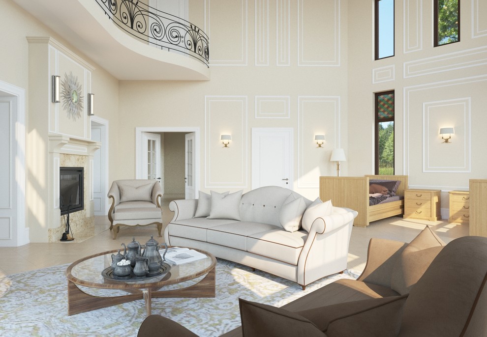 130 кв.м. загородного дома в классике