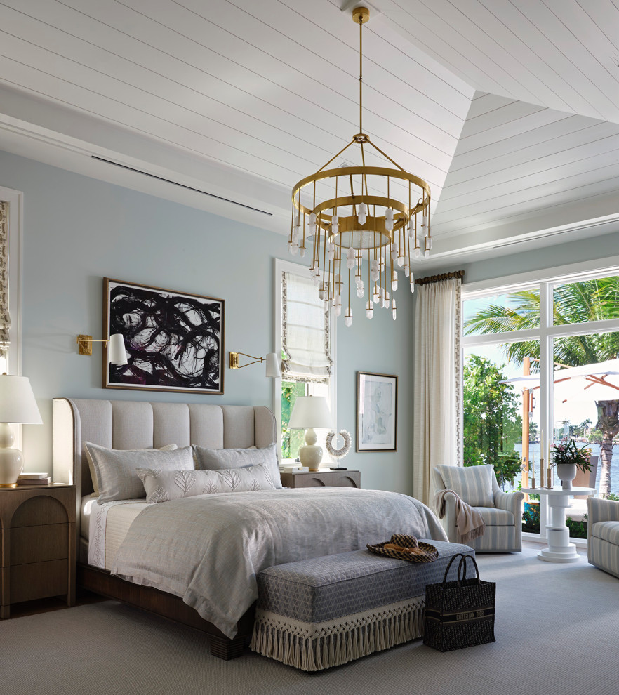 Example of a beach style bedroom design in Miami