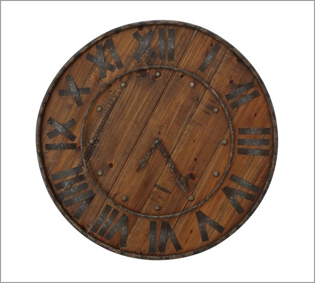 Rustic Wood & Iron Clock