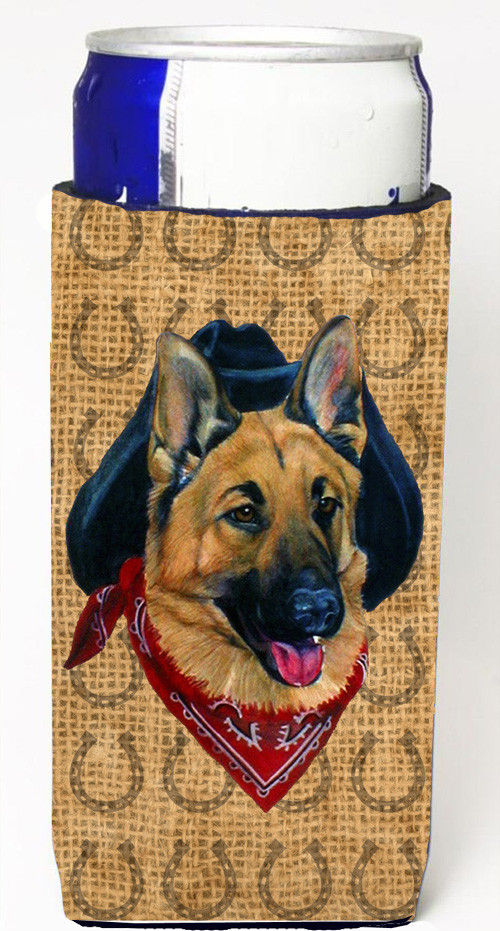 German Shepherd Dog Country Lucky Horseshoe Michelob Ultra Koozies for Slim Cans