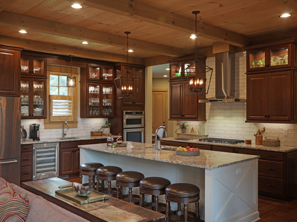 Kitchen - rustic kitchen idea in Atlanta