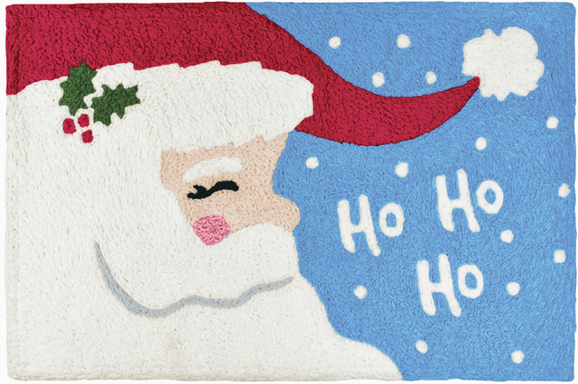 Ho Ho Ho Santa Holiday Decor Indoor Outdoor Accent Doormat