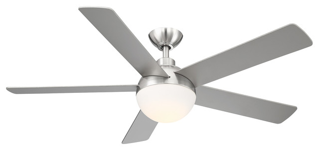 Tulum 5 Blade Ceiling Fan Brushed Nickel Transitional Ceiling