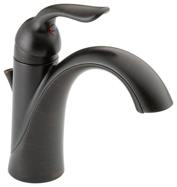 Delta Lahara Single Handle Bathroom Faucet, Venetian Bronze, 538-RBMPU-DST