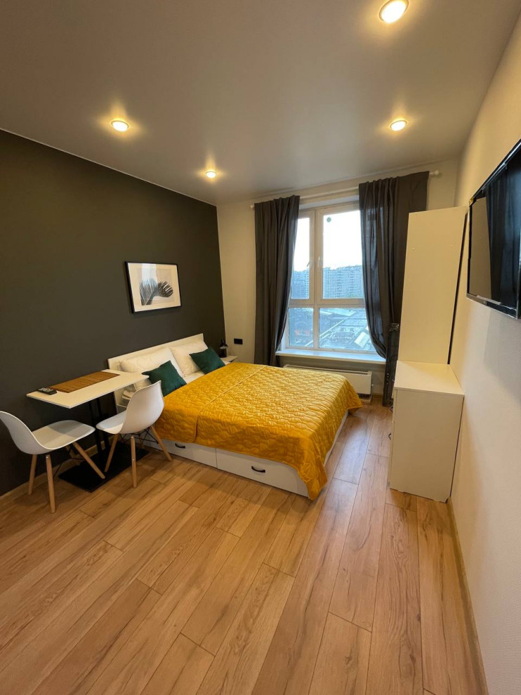 Деление на 3 студии квартиры 55 м2