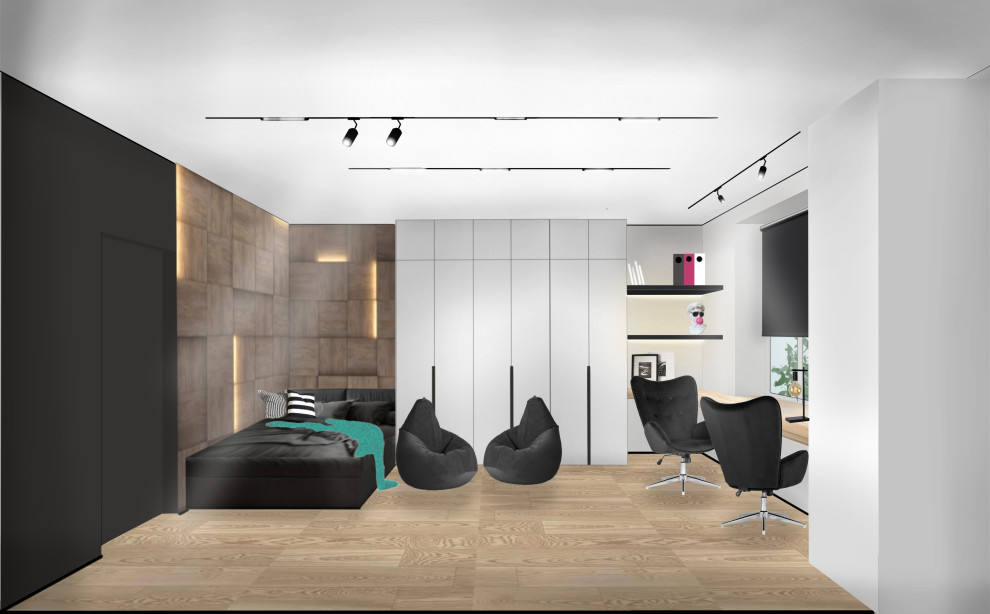 Однакомнатная квартира в Современном стиле с элементами Поп-арта.