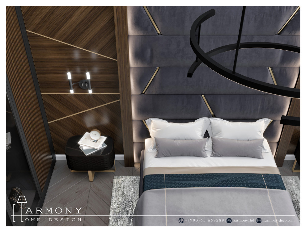 Дизайн-проект спальни общей площадью 25 м2