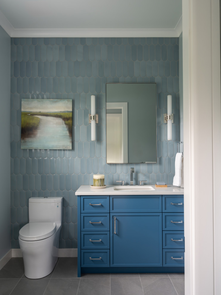 Lakeside Home - Transitional - Powder Room - Boston - by Studiolo ...