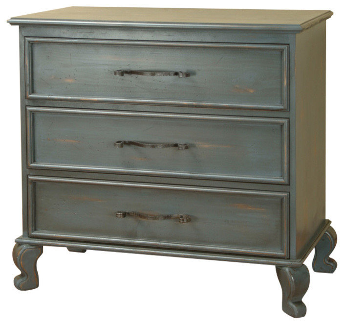 Country Blue 3-Drawer Dresser - Farmhouse - Dressers - by David Lee ...