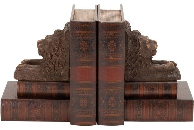 Wood Leather Bookend Pair For Reading Places