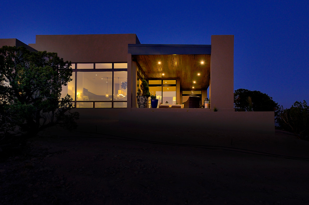 Pegue Custom Home Modern Exterior Albuquerque by Boss Builders
