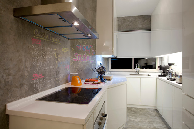 Urban White Canvas contemporary-kitchen