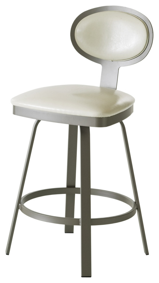 Amisco Maxim Upholstered Back Swivel Stool 41441, 26" Contemporary Bar Stools And Counter