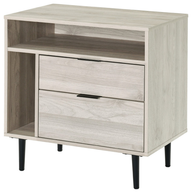 25" Modern Storage Side Table Midcentury Side Tables And End Tables by Walker Edison Houzz