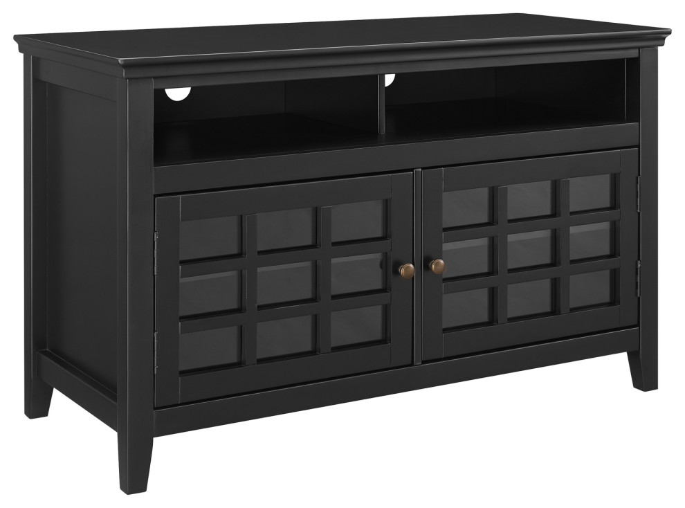 Largo 2Door Media Center, Black Transitional Media by