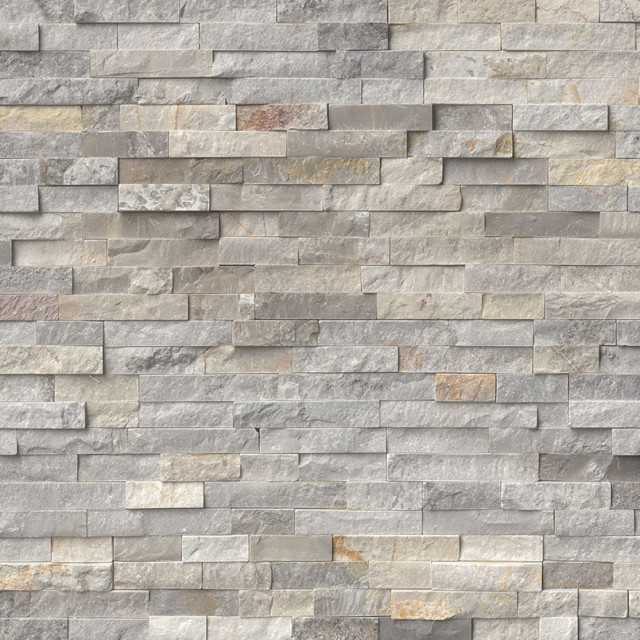 SAMPLE MSI Alaska Gray Splitface Ledger Panel Wall Tile 4"x4" 