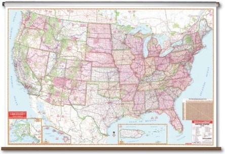 Large Scale Wall Map - United States