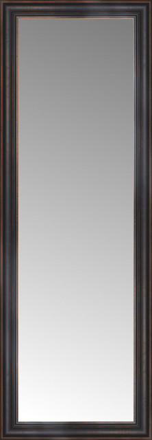 22"x60" Custom Framed Mirror, Aged Bronze
