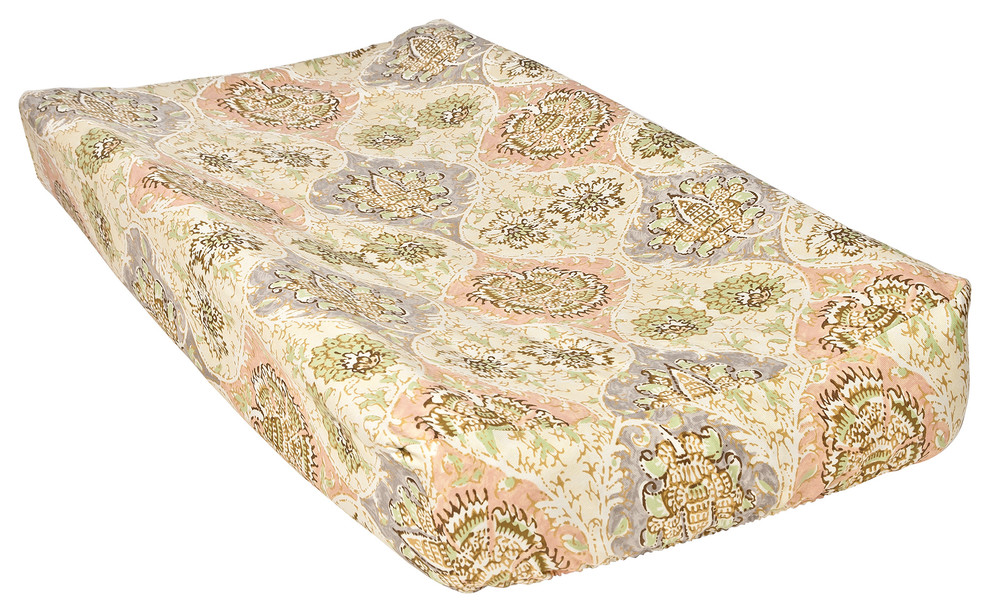 Trend Lab Waverly Rosewater Glam Damask Changing Pad Cover