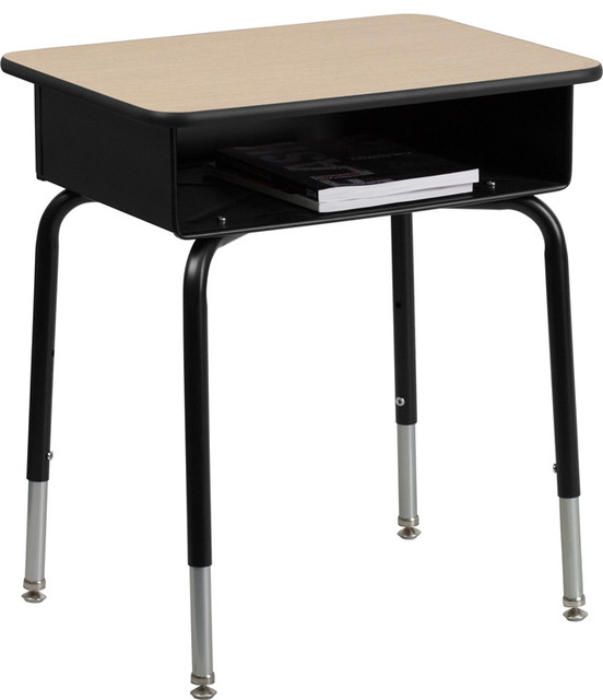 Flash Furniture Student Desk W Open Front Metal Book Box Fd Gg