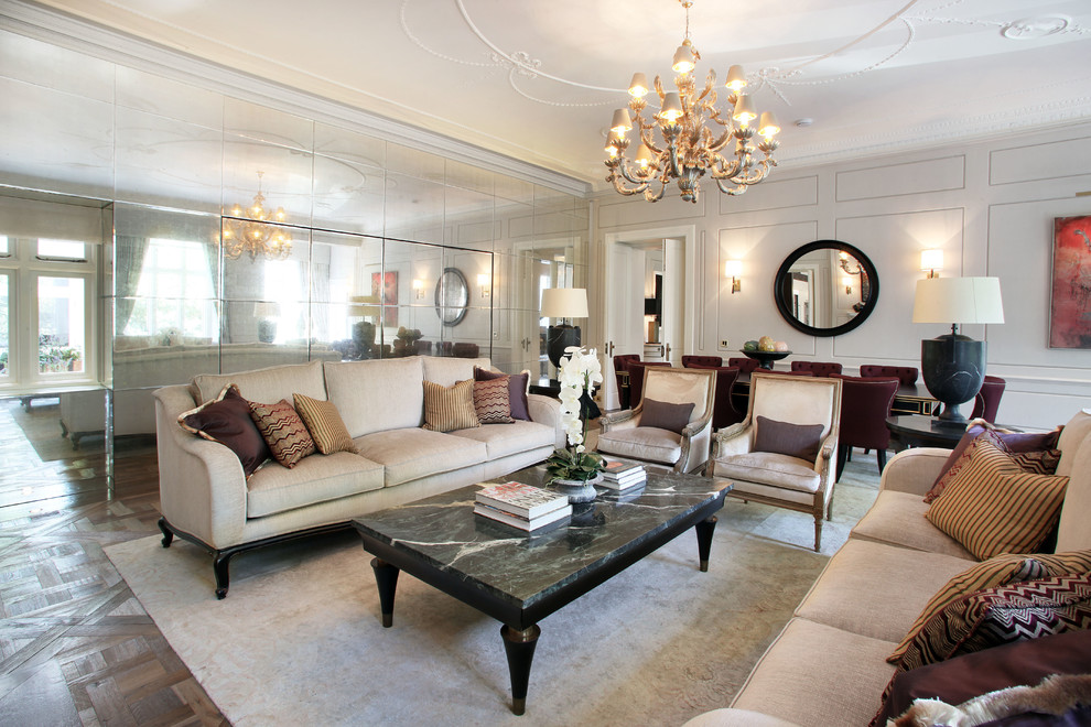 Contemporary living room in London.