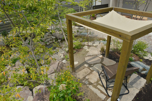 池とせせらぎのある暮らし へーベルハウス雑木の庭の作り方 Asiatique Autres Perimetres Par T S Garden Square Co Ltd Houzz