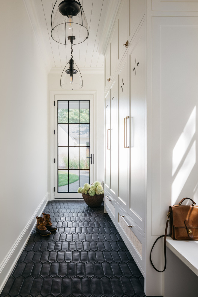 Inspiration for a transitional entryway remodel in Chicago