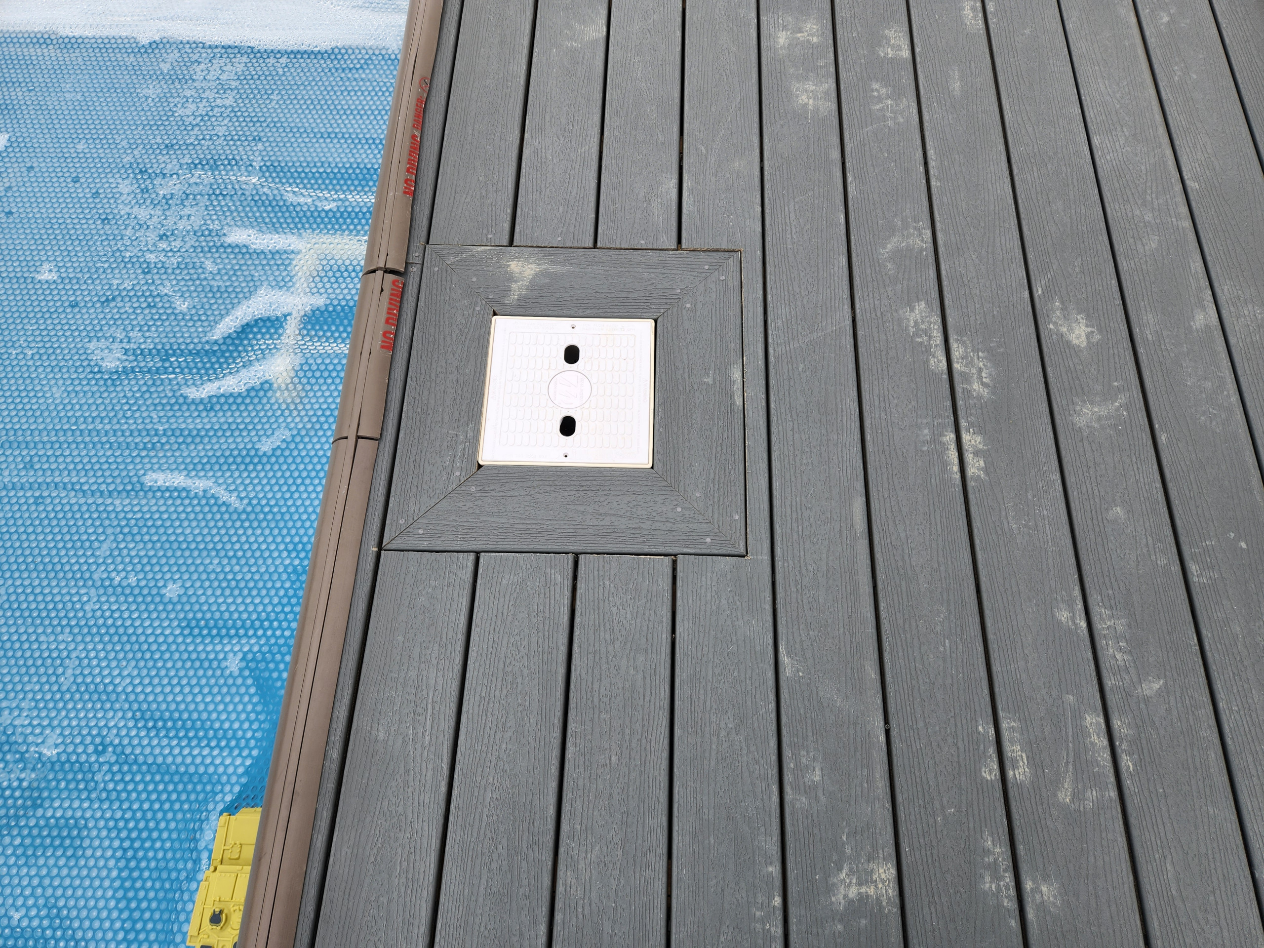 Composite deck around pool