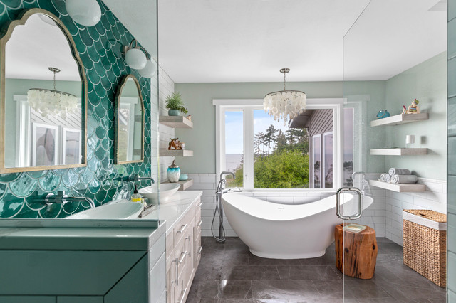 Moroccan Mermaid Bathroom - Coastal - Bathroom - Seattle - by ...