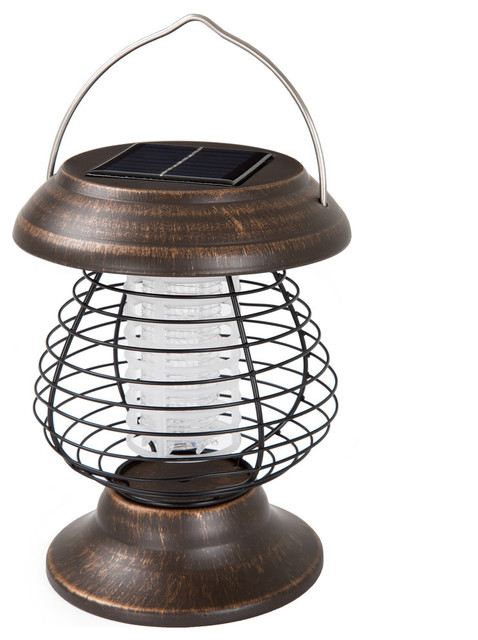 2 in 1 Solar Powered UV Bug Zapper and LED Lantern by Wakeman Outdoors