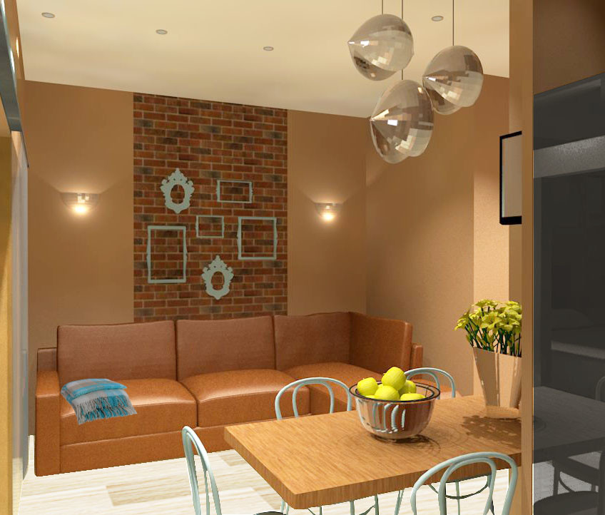 Проект однокомнатной квартиры для молодой пары