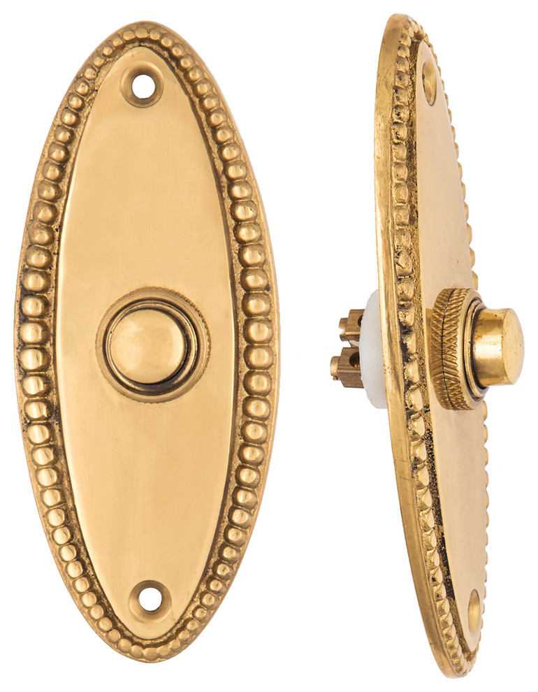 Beaded Door Bell Button Traditional Doorbells And Chimes by Charleston Hardware Houzz