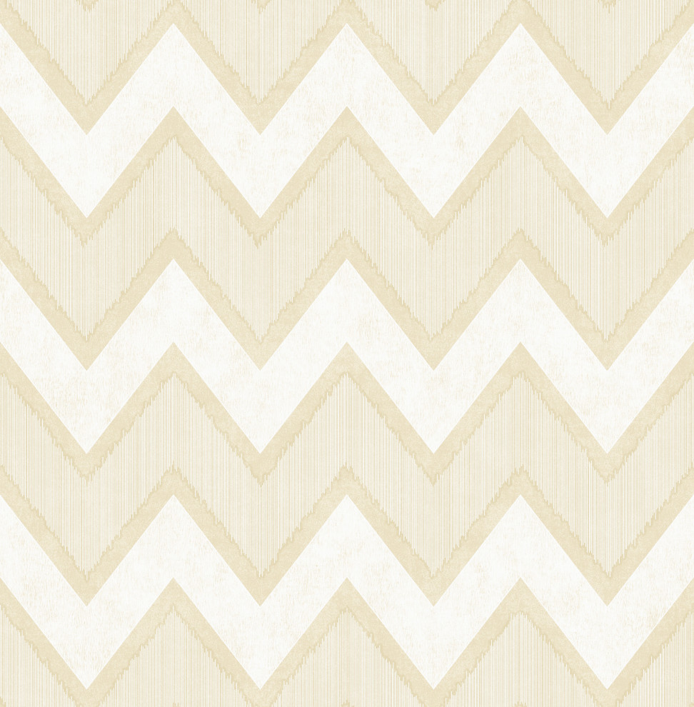 Gold Zig Zag Wallpaper Contemporary Wallpaper by SK Filson Houzz