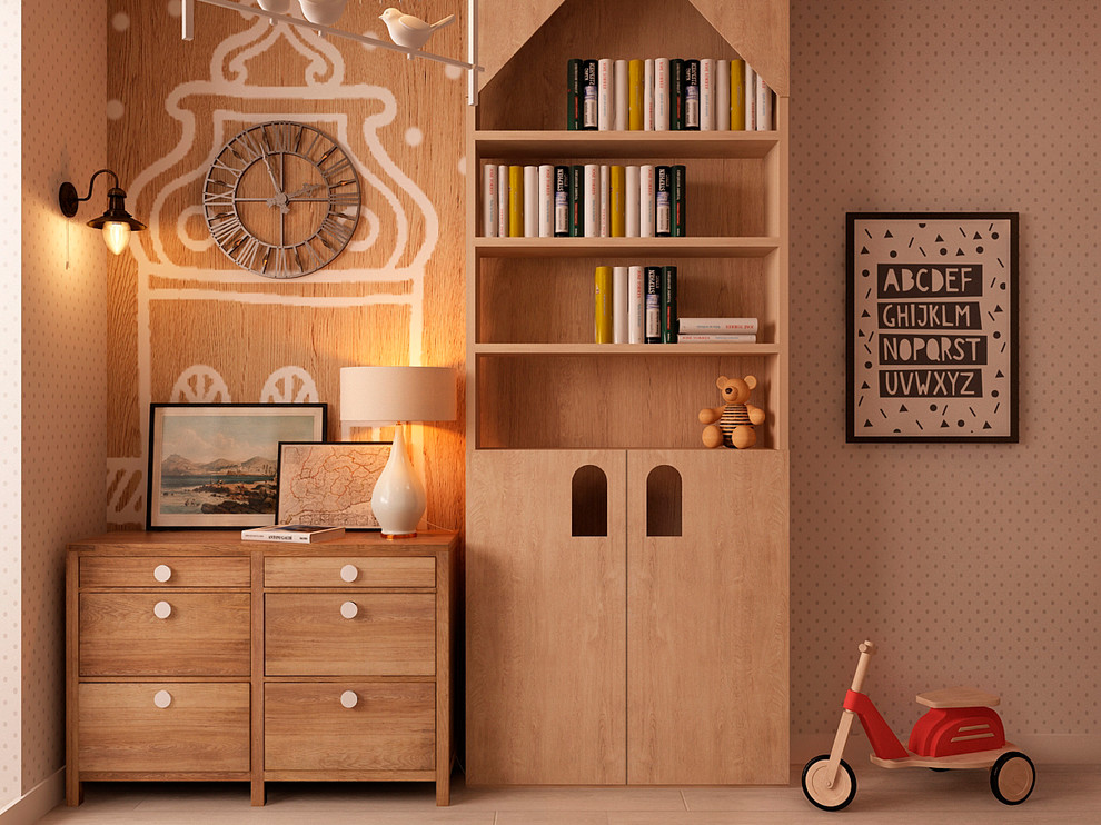 Теплый минимализм с красными акцентами