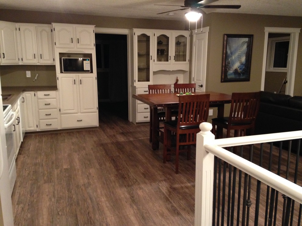 Inspiration for a transitional home design remodel in Edmonton