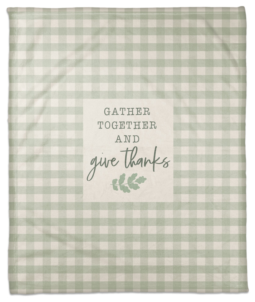 Gather Together and Give Thanks 50"x60" Throw Blanket