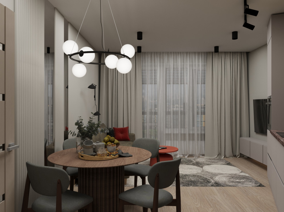 Визуализация дизайн проекта квартиры для студента