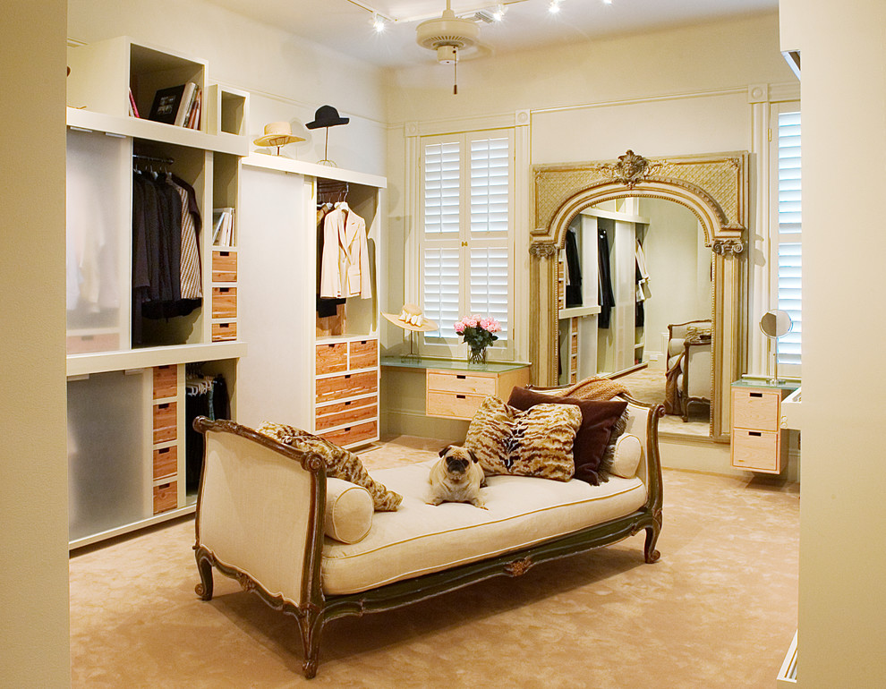 This is an example of an eclectic storage and wardrobe in New Orleans.