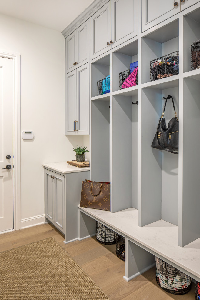 Inspiration for a huge transitional entryway remodel in Omaha