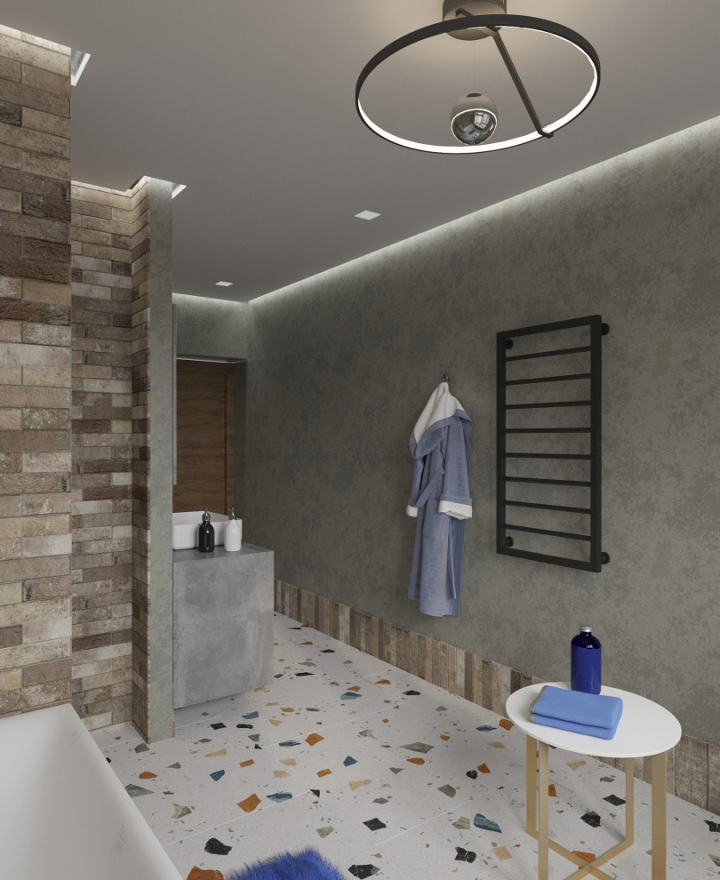 Интерьер двухуровневой четырехкомнатной квартиры