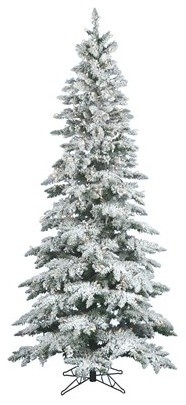 Vickerman A895082 9' x 49" Prelit Dura-Lit® Flocked Utica Fir Christmas Tree
