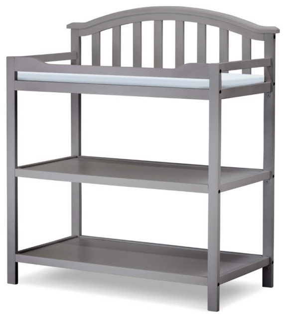 Sorelle Berkley Dressing Table in Gray Transitional Changing Tables