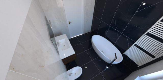 Bagno moderne-lille-badevaerelse