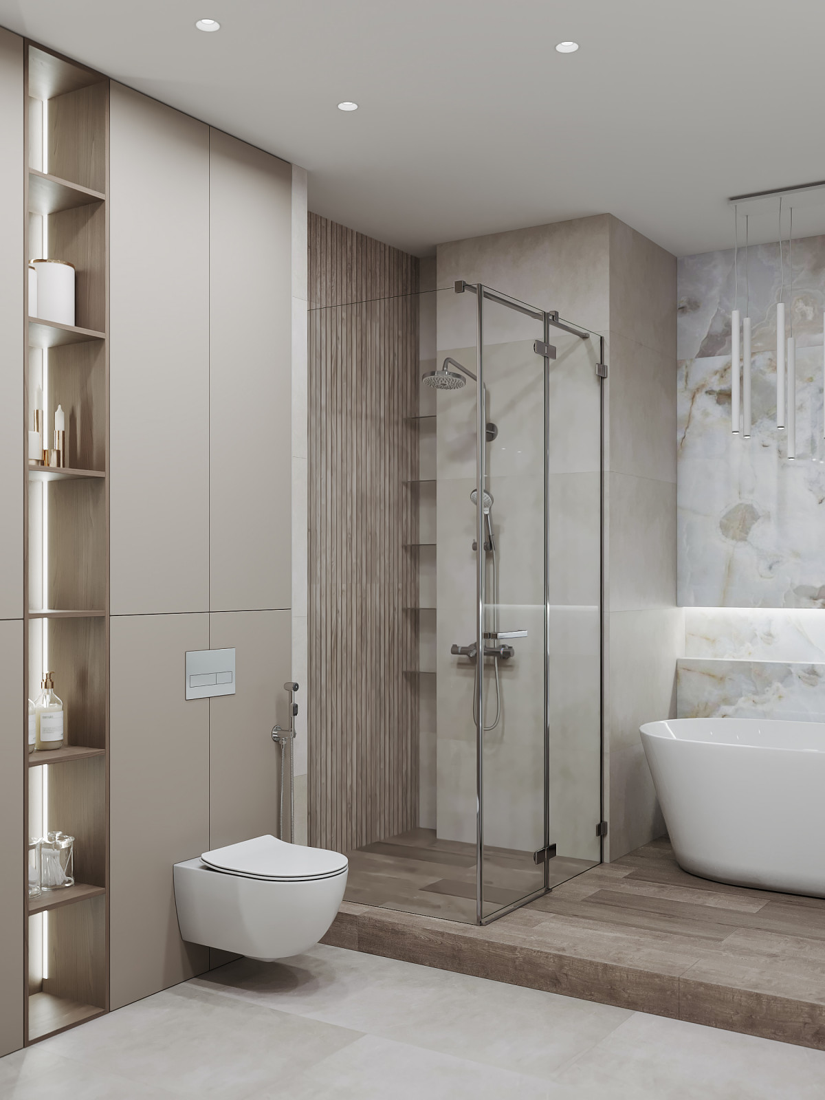 Дизайн-проект 3-комнатной картиры ЖК "Дом на Грота", 102 кв.м, Спб