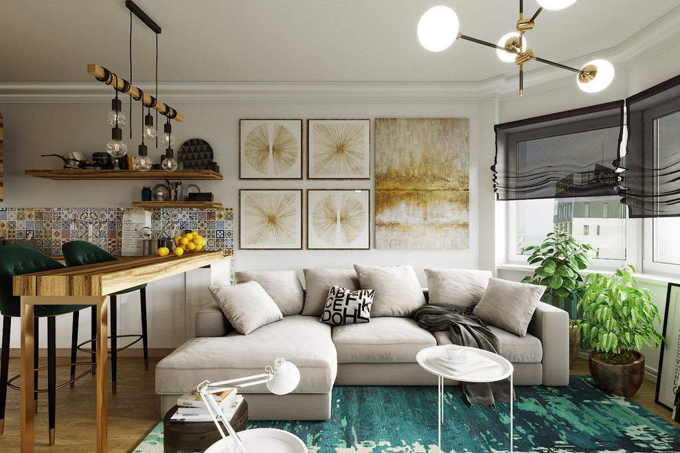 Проект кухни-гостиной в квартире, метро Речной вокзал