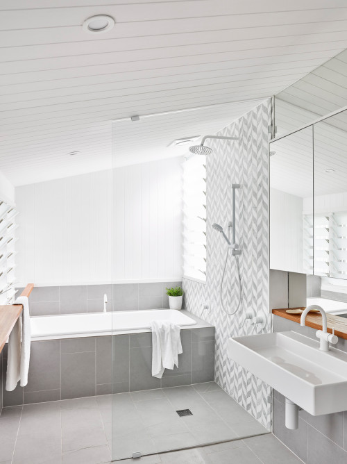 Modern Serenity: Embrace a Monochromatic Look in Your Contemporary Bathroom Design