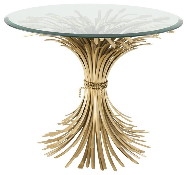 Sheaf Wheat Side Table Eichholtz Bonheur L Farmhouse Tables And End By Oroa 1 Furniture - Cassia Clear Glass Coffee Table With Marble Black Base Sheaf Wheat Side Table Eichholtz Bonheur L Farmhouse Tables And End By Oroa 1 Furniture - Cassia Clear Glass Coffee Table With Marble Black Base