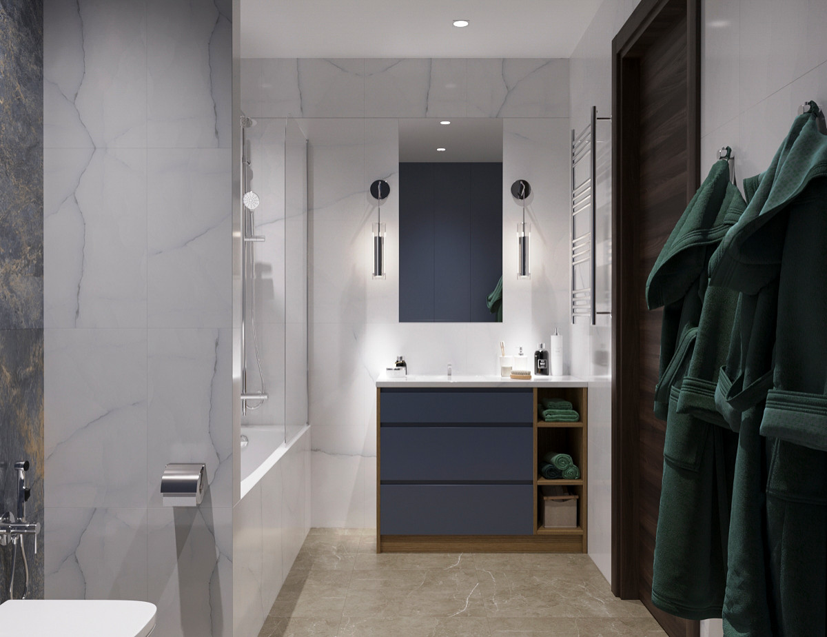 Ванная комната по фен-шую, частный дом 200 кв.м